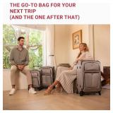 Retails for $160! SwissGear Sion Softside Expandable Luggage, Dark Grey, Checked-Large 29-Inch