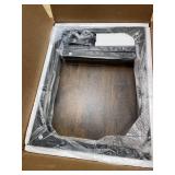 C Shaped Side Table, Small End C Table, for Living Room, Sofa, Bedside, Couch, TV Tray, Eating, Laptop Rustic Brown and Black