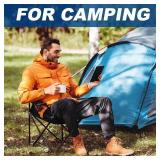 2 Pack Lightweight Camping Chairs for Adults & Teens, 250LBS Capacity Foldable Portable Chairs with Carry Bag, Compact Design for Camping, Beach, Picnics, and Outdoor Events