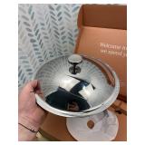Retails for $179! Our Place Titanium Always Pan Pro - 10.6 (2.8 Qt) No-Coating Nonstick Skillet | Tri-Ply Titanium & Stainless Steel | Safe for Oven, Induction & All Cooktops up to 1000 F | Includes S