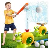 Baseball Water Sprinkler Toys - Outdoor Water Toys for Kids Ages 4-8 8-12 - Summer Water Spray Game for Lawn Backyard Garden - Toddler Outside Toys for 4 5 6 7 8 11 12 Year Old