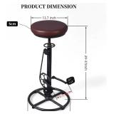 Retails for $189! Vintage Bar Stools Swivel PU Seat 29-37inch Height Adjustable Extral Tall Bicycle Stool with Bikepedal Kitchen Island Counter Stool Shop Chairs