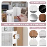 Retractable Baby Gate No Drill, 96" Extra Wide Retractable Baby Gates for Doorways No Drilling, 8ft No Drill Dog Gate Mesh Dog Gates for Doorways Extra Wide Pet Gate Indoor No Drilling, White