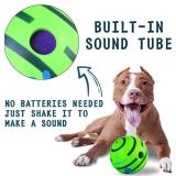 Squeaky Ball for Dogs, Interactive Pet Toys with Fun Sounds, Wiggle Ball for Large Dogs - 5.12 inch