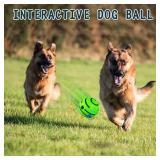 Squeaky Ball for Dogs, Interactive Pet Toys with Fun Sounds, Wiggle Ball for Large Dogs - 5.12 inch