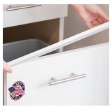 Cabinet Hero 3/4 Expands 7/8" Thick, 24" Length, White, Pack of 4, Slimline Cabinet Edge Protector, Durable Slip-On Plastic Door & Drawer Edge Guard, Protects Shelves from Discoloration & Damage