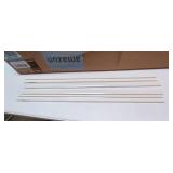 Cabinet Hero 3/4 Expands 7/8" Thick, 24" Length, White, Pack of 4, Slimline Cabinet Edge Protector, Durable Slip-On Plastic Door & Drawer Edge Guard, Protects Shelves from Discoloration & Damage