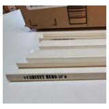 Cabinet Hero 3/4 Expands 7/8" Thick, 24" Length, White, Pack of 4, Slimline Cabinet Edge Protector, Durable Slip-On Plastic Door & Drawer Edge Guard, Protects Shelves from Discoloration & Damage