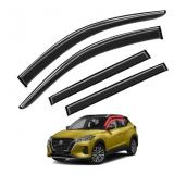 Window Visors Rain Guards FIT 2018 Nissan Kicks S, SV, SR Side Window Deflectors Vent Shades Sun/Rain Guards 4PCS Smoke Tape-On Set