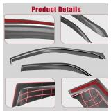 Window Visors Rain Guards FIT 2018 Nissan Kicks S, SV, SR Side Window Deflectors Vent Shades Sun/Rain Guards 4PCS Smoke Tape-On Set