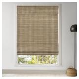 LazBlinds Cordless Bamboo Roman Shades, Privacy Blinds for Interior Windows, Room Darkening Roll Up Bamboo Blinds for Home & Patio, 29.5 W x 64" H, BDP-Driftwood"