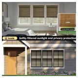 LazBlinds Cordless Bamboo Roman Shades, Privacy Blinds for Interior Windows, Room Darkening Roll Up Bamboo Blinds for Home & Patio, 29.5 W x 64" H, BDP-Driftwood"
