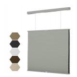 Top Down Bottom Upï¼TDBU Cellular Shades, 1.5 inch Cordless Blackout Honeycomb Pleated Blinds for Windows Home Bedroom Office, Light Control, Thermal Insulated, 36" W x 72" H, Gray