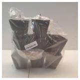 Furniture Legs Plastic Sofa Coach Legs Square Tapered Feet Sofa Legs with M8 T-Nuts Screws for Legs Sofas Chairs Cabinets Dressers Beds, Black (8, 4 Inches)