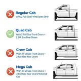 Rain Guards for 2009-2018 Dodge Ram 1500 Quad Cab/Extended Cab, Window Visor Shields Vent Deflector Shade Wind Dark Smoke for 19-24 Ram 1500 Classic Quad Cab, 4PCS, Out-Channel