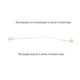 HAHIYO 700Pcs 3mm Light Green Pearl Double Head Flower Stamen Pistil Hand-Made Artificial Flower Pistil para Flore Pearlized Floral Stamen Flower Pollen Stamen for Flower Making Scrapbook Decoration