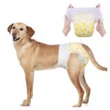 Dono Dog Diapers Female Large with Stretchy Waist, Disposable Pull Up Full Wrap Puppy in Heat Period Diapers, 360Â° Leak-Proof Super Absorbent Doggie for Small Medium Large Dogs