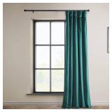 HPD Half Price Drapes Heritage Plush Velvet Curtains 96 Inches Long Room Darkening Curtains for Bedroom & Living Room 50W x 96L, (1 Panel), Deep Sea Teal