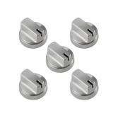 WB03X29354 Stove Knobs Cooktop Replacement Parts for GE Cooktop Knob Stainless Steel PGP7036SLSS Gas Range Oven Profile Knob PGP9030SLSS PGP9036SLSS Burner Control Metal Stove Top Knobs 5 Pcs