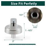 WB03X29354 Stove Knobs Cooktop Replacement Parts for GE Cooktop Knob Stainless Steel PGP7036SLSS Gas Range Oven Profile Knob PGP9030SLSS PGP9036SLSS Burner Control Metal Stove Top Knobs 5 Pcs