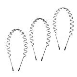 Metal Headbands for Women Men - Wavy Spring Non-Slip Sports Hair Band, Lightweight Unisex Hair Hoop for Workouts & Active Lifestyle