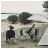 Damei century 2PCS Folding Camping Chairs-Lightweight, Installation-Free, Portable Chair for Beach, Lawn, Outdoor Sports, Black