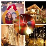 Yotako Metal Gutter Hooks for Outdoor Christmas Lights, Weatherproof Christmas Light Clips Gutter Clips Holiday Light Clips Gutter Guard Light Clips for Christmas
