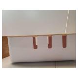 Cable Management Box by Baskiss, 12x5x4.5 inches, Wood Lid, Wire Organizer for Desk TV Computer USB Hub System to Cover and Hide & Power Strips & Cords
