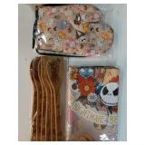 Nightmare Wooden Cooking Spoons Set with Apron Oven Mitt Potholder Gifts,9pcs Halloween Christmas.