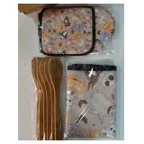 Nightmare Wooden Cooking Spoons Set with Apron Oven Mitt Potholder Gifts,9pcs Halloween Christmas.
