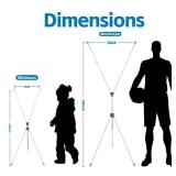 USCNC X Banner Stand Adjustable Fit Banner 23 x 63 to 32 x 78 Inch, Portable Travel Bag, Bigger, More Adaptable Advertising, Stores, Tradeshow, Restaurant, Event, Birthday & Party (1 PACk)