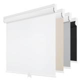 ChrisDowa Cordless Blackout Roller Shades for Windows, Thermal Insulated UV Protection Pull Down Shades, Total Blackout Window Blinds for Home, Office, Bedroom, Door (22 W x 72" H, White)"