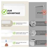 ChrisDowa Cordless Blackout Roller Shades for Windows, Thermal Insulated UV Protection Pull Down Shades, Total Blackout Window Blinds for Home, Office, Bedroom, Door (22 W x 72" H, White)"