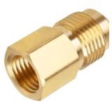 Brass Flare Tube Fitting, Coupling Gas Adapter 3/8 Male Flare x 1/4" NPT Female Reducer Propane Pipe Adapter Fittings for Propane, Fuel, Oil, Gas Hose Adapter "