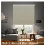 Cordless Cellular Shades Blackout Honeycomb Window Shades and Blinds, Room Darkening Cellular Blinds for Windows, Home and Bedroom, 48 W x 64" H, Beige "