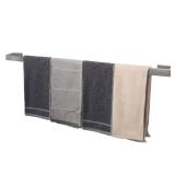 TocTen Bath Towel Rack - Square Base Thicken SUS304 Stainless Steel Towel Bar for Bathroom, Bathroom Bar Accessories Towel Rod Heavy Duty Wall Mounted Towel Holder (Brushed Nickel, 36 Inch)