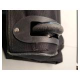 Travelers Club Space Saver 36-Inch Tri-fold 3-Wheel Rolling Locker, Black/Blue (B01GA9KRUC). Damaged See Photos.