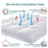 CHOKIT Full Mattress Topper, Extra Thick Pillow Top Mattress Pad for Back Pain Relief, Cooling Bed Topper Mattress Cover with 8-21 Inch Deep Pocket - Retail: $80