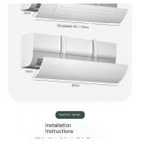3 In 1 Adjustable Air Conditioner Deflector, Universal Retractable Anti Direct Blowing Retractable Air Conditioner Shield, Anti Blast Baffle Wind Direction Telescopic Registers