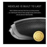 HexClad 14 Inch Hybrid Stainless Steel Wok  Nonstick - Retail $228