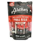 Country Archer Grass-Fed Beef Sticks - Classic 16 Pack Retail- $30