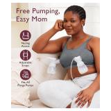 Momcozy Pumping Bra Hands Free 2 Pack Comfortable All Day Wear Pumping and Nursing Bra in One Size- Large