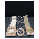 Syhood 3 Pieces Straw Woven Elastic Waist Belt for Women Bohemian Dress Braided Belt (Black, Khaki, Beige,Fit Waist Size Below 36