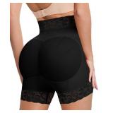 Butt Lifting Panties Padded Underwear for Women Booty Lifting Shapewear Butt Lifter Hip Pads Enhancer (Black, Large)