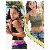 Bencailor 6 Pack Fairy Grunge Y2K Tops, Lace Patchwork Crop Tops Ribbed Knitted Cropped Cami Tank Top Y2K Clothing for Women (Small,Retro Color)