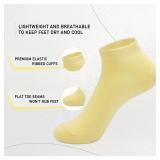 SERISIMPLE Women Viscose Bamboo Ankle Socks Low Cut Thin Sock Lightweight Pastal Color Soft Sock 5 Pairs(Assorted5, Large)