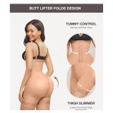 Postpartum Tummy Control Fajas Colombianas Shapewear for Women Body Shaper Butt Lifter Bodysuit Rose Gold Medium