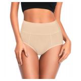 ASIMOON Tummy Control High Waisted Underwear for Women Cotton Plus Size Full Coverage Panties Ladies Briefs 3XL