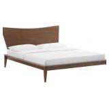 MODWAY Astra Walnut King Wood Platform Bed Retail- $468