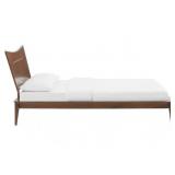 MODWAY Astra Walnut King Wood Platform Bed Retail- $468